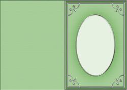 A5 'silver Metallic Frame' Card Front or Insert