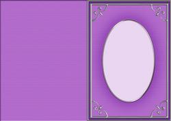A5 'silver Metallic Frame' Card Front or Insert