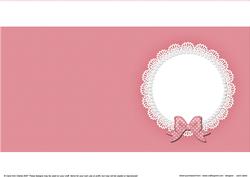 Square Pearls and Lace Card Front or Insert