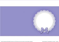 Square Pearls and Lace Card Front or Insert