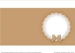 Square Pearls and Lace Card Front or Insert