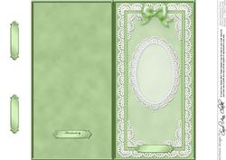 Dl Pearls, Lace and Ribbon Plain Card Base