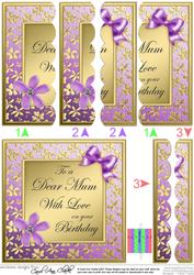 Floral Elegance Birthday Mum Scallop Side Stacker Topper