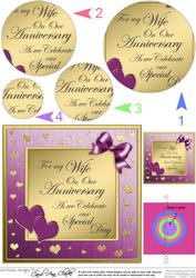 Wife Anniversary Circle Pyramage Topper