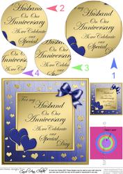 Husband Anniversary Circle Pyramage Topper