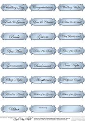 Metallic Wedding Greetings Text Plates
