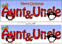 Large DL Merry Christmas AUNT & UNCLE 3D decoupage