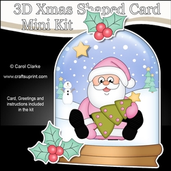 cup1178953_359 - 3D Shaped Christmas Snow Globe Card Kit - Santa has a Christmas Tree