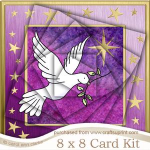 Xmas Dove 8 x 8 Kit with Twisted Pyramage