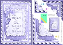A5 Mother in Law Birthday Scalloped Corner Side Stacker