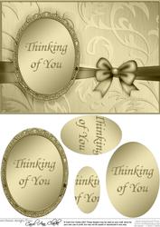 A5 Elegant Metallic Thinking of You Pyramage