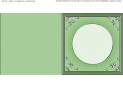 Square 'silver Metallic Frame' Card Front or Insert