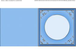 Square 'silver Metallic Frame' Card Front or Insert