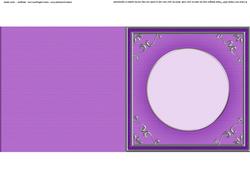 Square 'silver Metallic Frame' Card Front or Insert