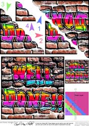 Graffiti Well Done Scallop Corner Side Stacker Topper