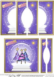 Funky Xmas Trees Snowglobe Circle Pyramage
