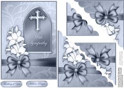 Sympathy Metallic Quick Card Corner Side Stacker