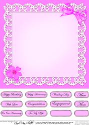Pretty Viola 8 x 8 Insert Panel and Greetings