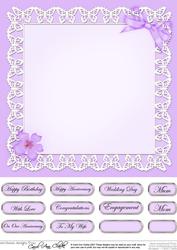 Pretty Viola 8 x 8 Insert Panel and Greetings
