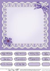 Pretty Viola 8 x 8 Insert Panel and Greetings