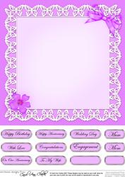 Pretty Viola 8 x 8 Insert Panel and Greetings