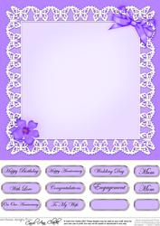 Pretty Viola 8 x 8 Insert Panel and Greetings