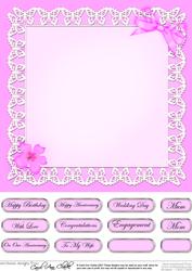 Pretty Viola 8 x 8 Insert Panel and Greetings