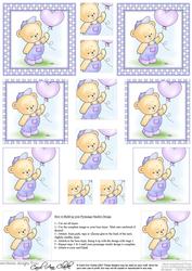 Cute Hunney Bear Robert has a Balloon - Pyramage sheet