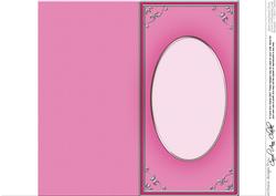 Dl 'silver Metallic Frame' Card Front or Insert
