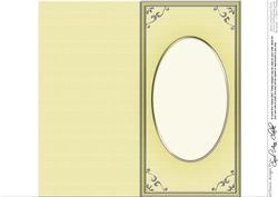 Dl 'silver Metallic Frame' Card Front or Insert
