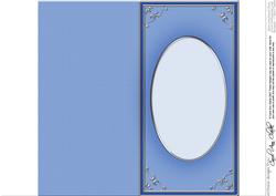 Dl 'silver Metallic Frame' Card Front or Insert