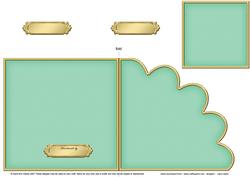 Cut and Fold Shell Corner Card Plain Card Base