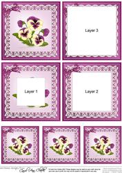 Pansy on Butterfly Lace - Tunnel Topper
