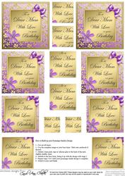 Floral Elegance Mum Birthday Pyramage Sheet