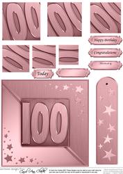 100th Metallic Age Quick Card with Twisted Pyramage