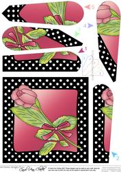 Single Rose - Fan Pyramage Topper