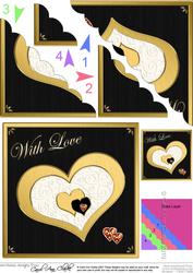 Elegant Hearts Scallop Corner Side Stacker Topper