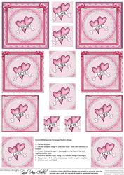 Love Hearts Pyramage Sheet