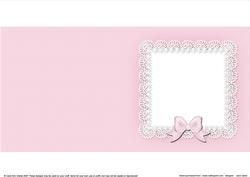 Square Pearls and Lace Card Front or Insert