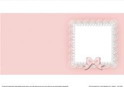 Square Pearls and Lace Card Front or Insert