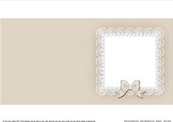 Square Pearls and Lace Card Front or Insert
