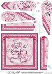 Lovely Roses - Fan Pyramage Topper