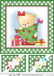 8 x 8 Rosie's Xmas Tree Scalloped Corner Topper