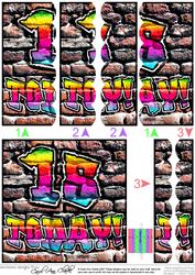 Graffiti 15 Today! Scallop Corner Side Stacker Topper