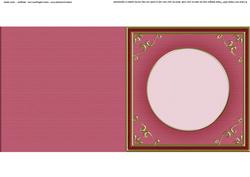 Square 'gold Metallic Frame' Card Front or Insert