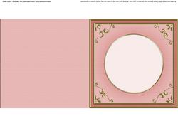 Square 'gold Metallic Frame' Card Front or Insert