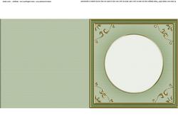 Square 'gold Metallic Frame' Card Front or Insert