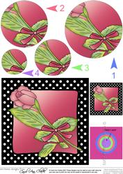 Single Rose Quick Card with Circle Pyramage