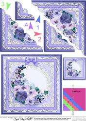 Spring Flowers Scallop Corner Side Stacker Topper