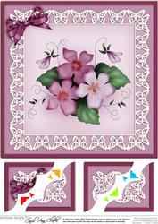 8 x 8 Pretty Viola Scalloped Corner Topper